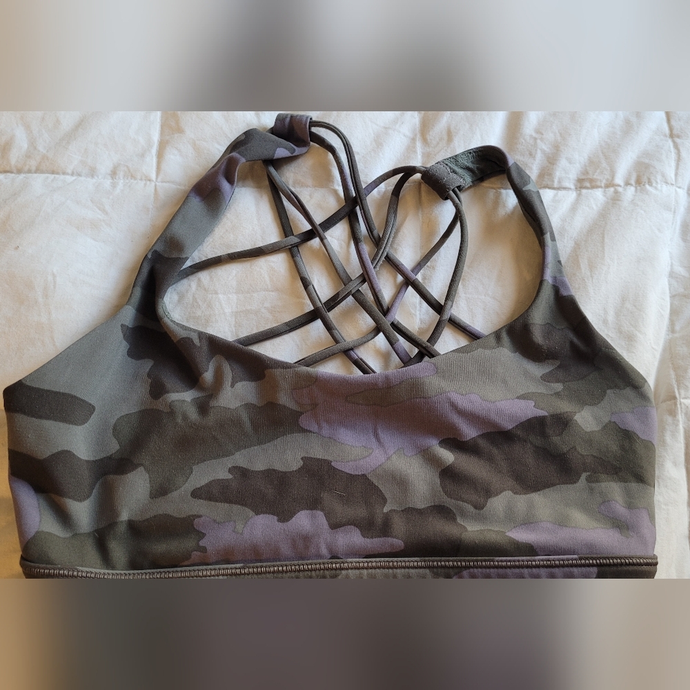Camouflage Lululemon Strappy Sports Bra